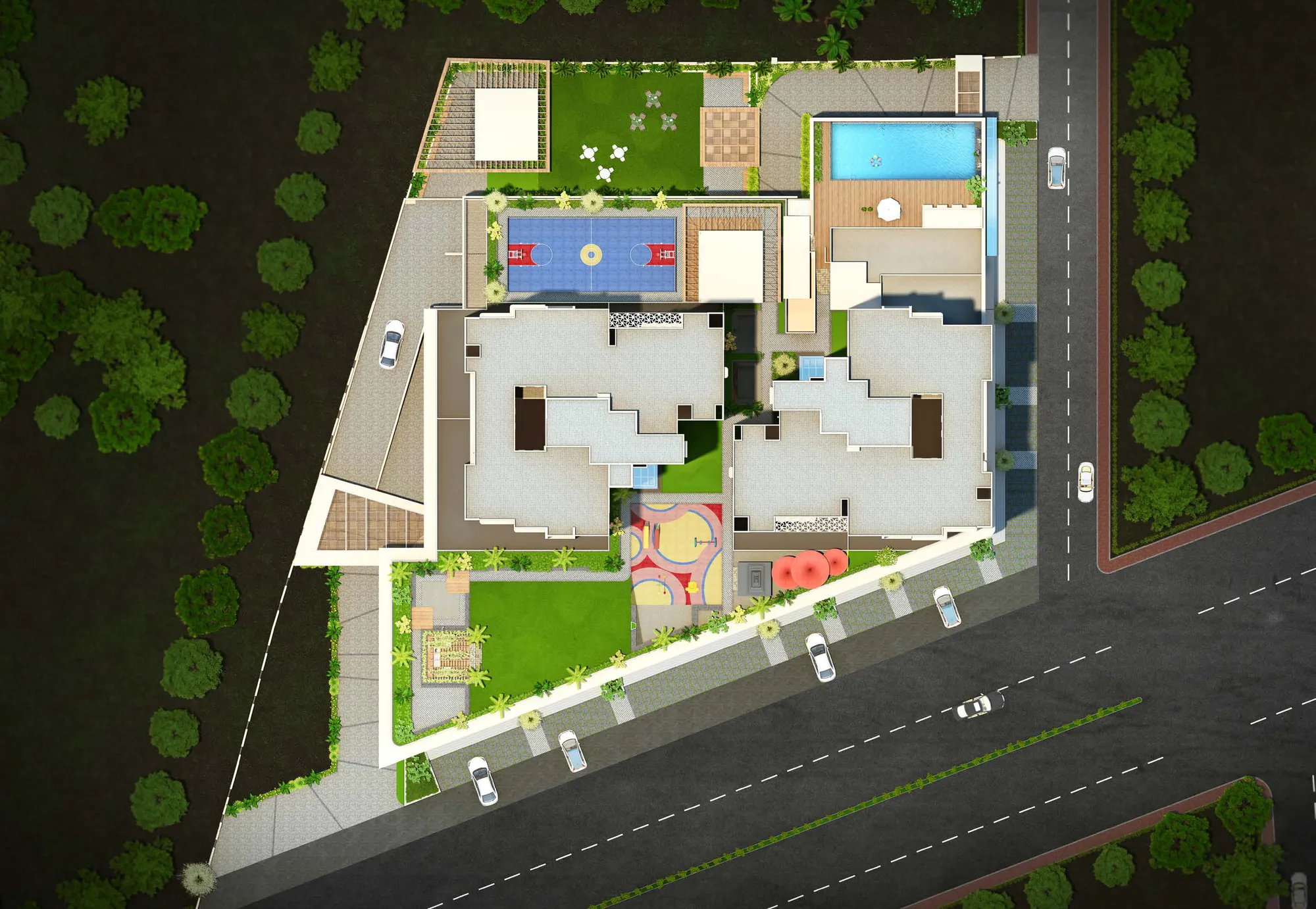 Plan of the Melliza podium amenities