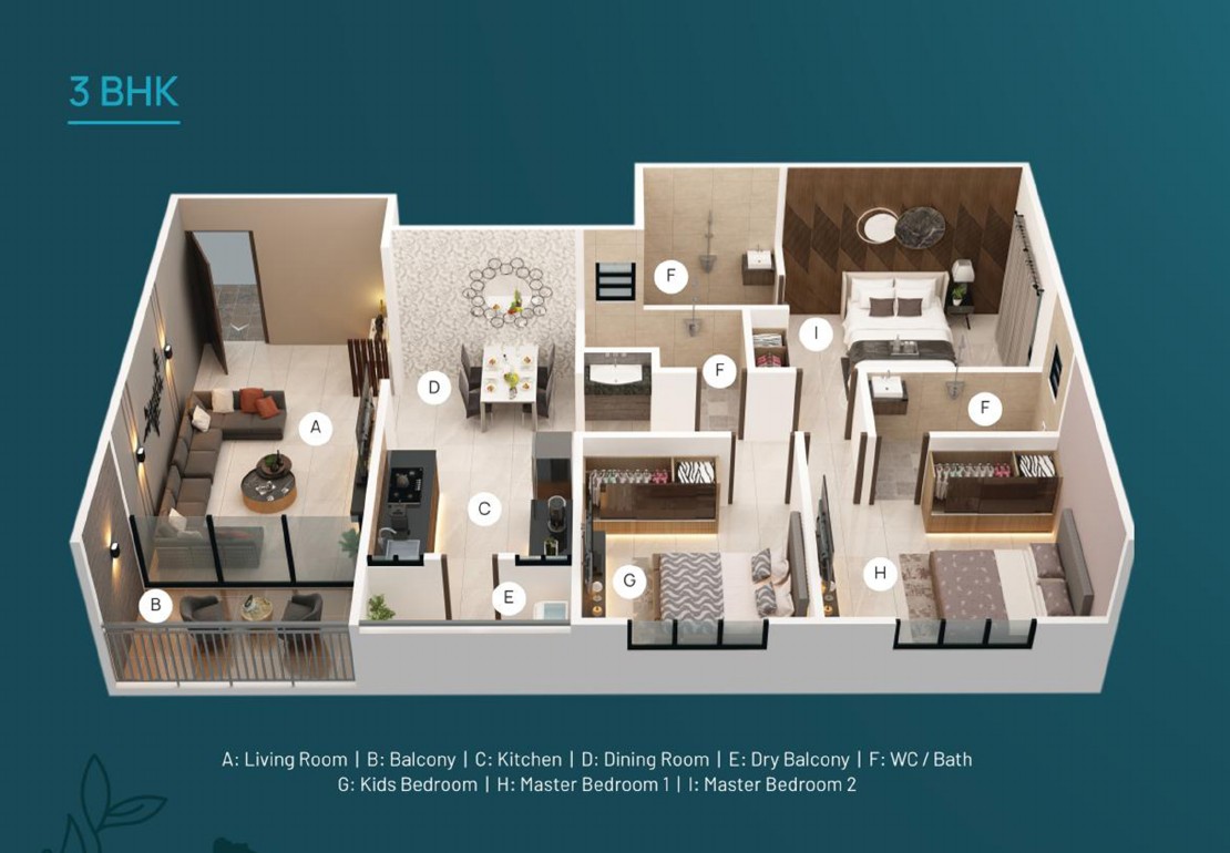 3 BHK plan